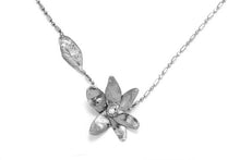 Load image into Gallery viewer, 14 Karat Yellow Gold Flower &quot; Loves Me&quot; Pendant Necklace with a Center Diamond