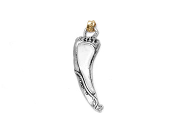 Handmade Sterling Silver Women's Horn Pendant