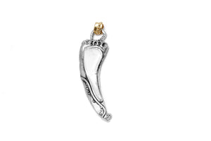 Handmade Sterling Silver Women's Horn Pendant