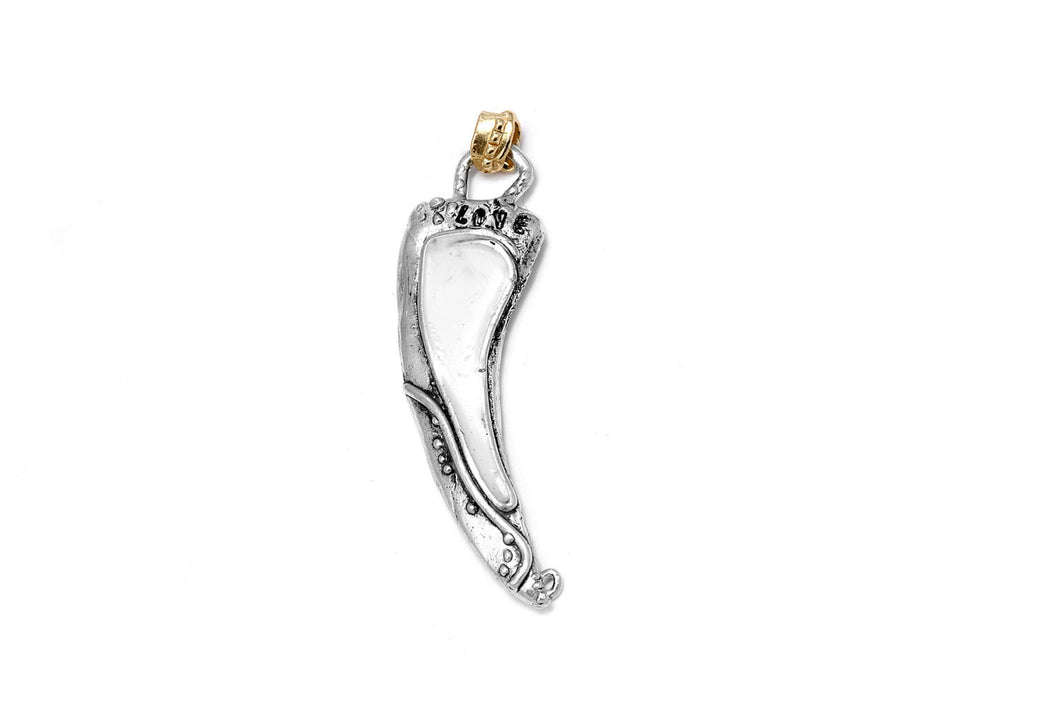 Handmade Sterling Silver Women's Horn Pendant