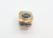 Load image into Gallery viewer, 14 karat yellow gold and ailver blue topaz ring