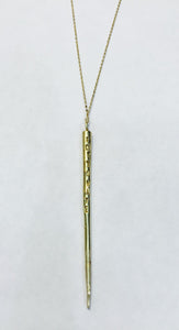 14karat yellow gold spike pendant