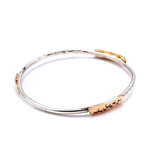 14K Rose Gold and Silver 